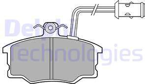 Delphi LP674 - Kit pastiglie freno, Freno a disco autozon.pro