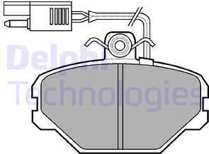 Delphi LP675 - Kit pastiglie freno, Freno a disco autozon.pro