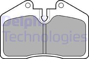 Delphi LP672 - Kit pastiglie freno, Freno a disco autozon.pro