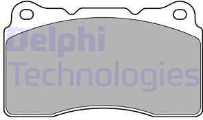 Delphi LP1944-18B1 - Kit pastiglie freno, Freno a disco autozon.pro