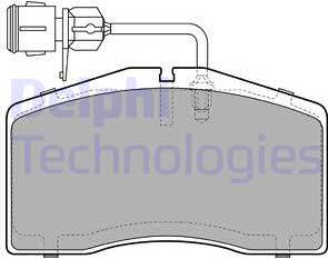 Delphi LP1945 - Kit pastiglie freno, Freno a disco autozon.pro