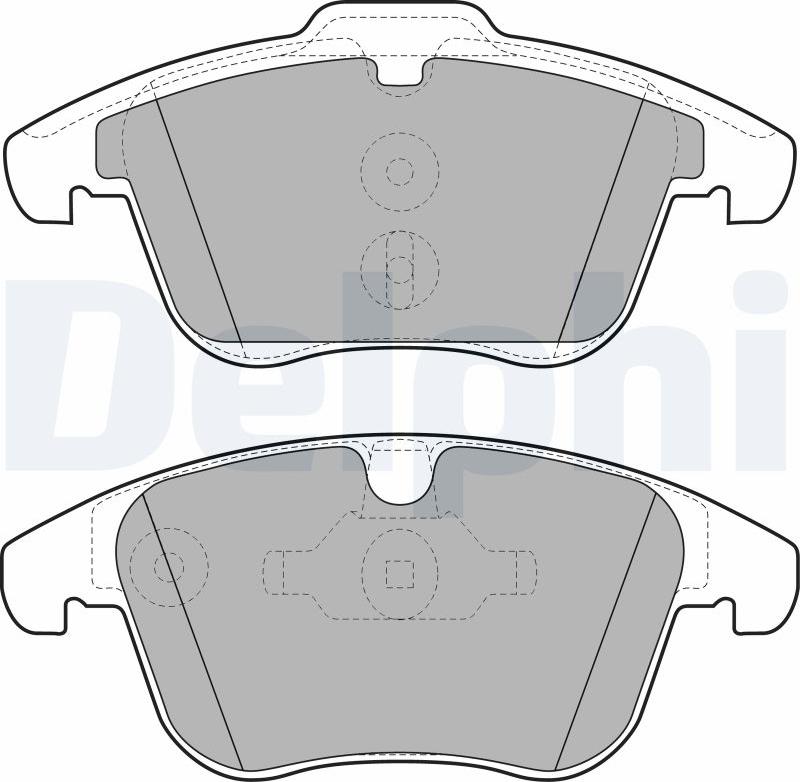 Delphi LP1967-17B1 - Kit pastiglie freno, Freno a disco autozon.pro