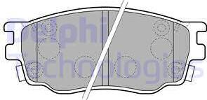 Delphi LP1916 - Kit pastiglie freno, Freno a disco autozon.pro