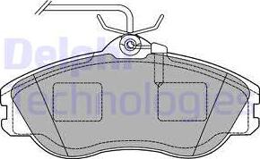 Delphi LP1454 - Kit pastiglie freno, Freno a disco autozon.pro