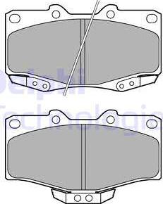 Delphi LP1405 - Kit pastiglie freno, Freno a disco autozon.pro