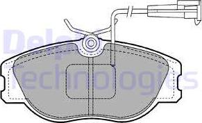 Delphi LP1400 - Kit pastiglie freno, Freno a disco autozon.pro