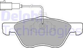 Delphi LP1408 - Kit pastiglie freno, Freno a disco autozon.pro