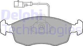 Delphi LP1416 - Kit pastiglie freno, Freno a disco autozon.pro