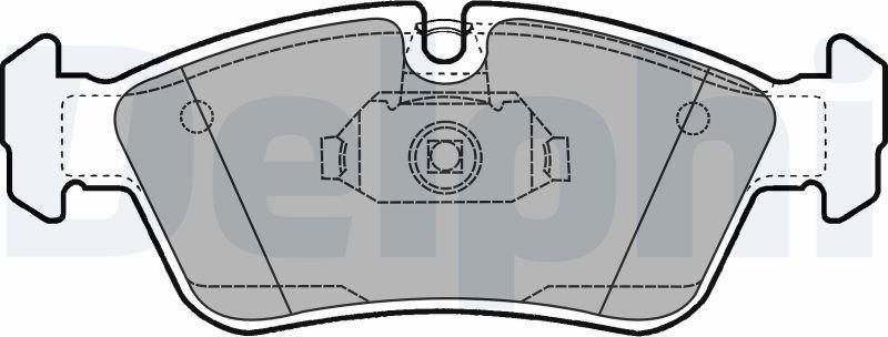 Delphi LP1421-17B1 - Kit pastiglie freno, Freno a disco autozon.pro