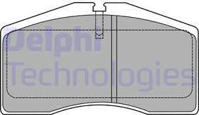 Delphi LP1428 - Kit pastiglie freno, Freno a disco autozon.pro