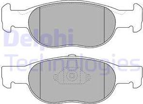 Delphi LP1474 - Kit pastiglie freno, Freno a disco autozon.pro