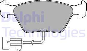 Delphi LP1598 - Kit pastiglie freno, Freno a disco autozon.pro