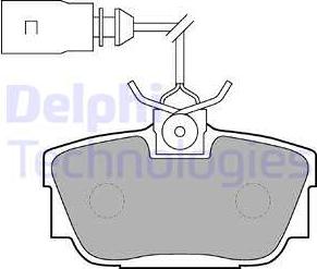 Delphi LP1541-18B1 - Kit pastiglie freno, Freno a disco autozon.pro