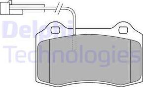 Delphi LP1543 - Kit pastiglie freno, Freno a disco autozon.pro