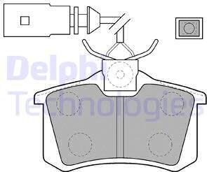 Delphi LP1556 - Kit pastiglie freno, Freno a disco autozon.pro