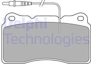 Delphi LP1516 - Kit pastiglie freno, Freno a disco autozon.pro