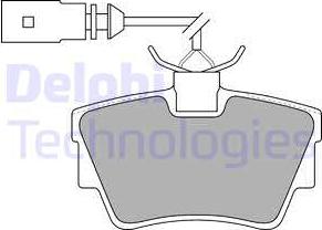 Delphi LP1511 - Kit pastiglie freno, Freno a disco autozon.pro