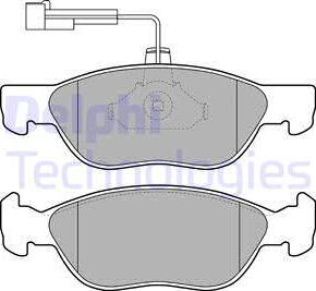 Delphi LP1586 - Kit pastiglie freno, Freno a disco autozon.pro