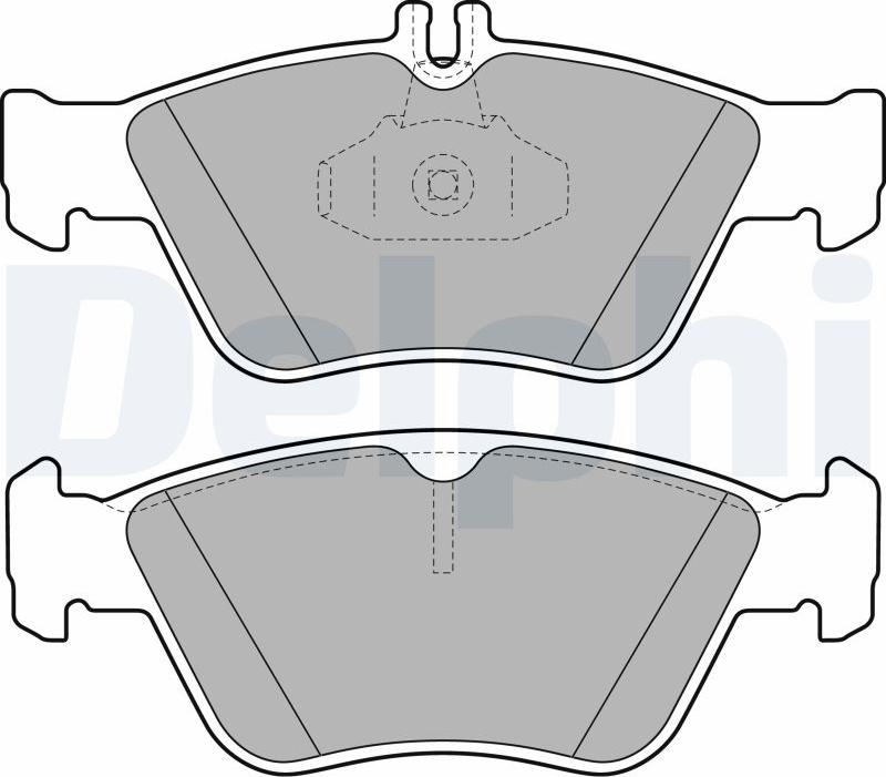 Delphi LP1588-17B1 - Kit pastiglie freno, Freno a disco autozon.pro