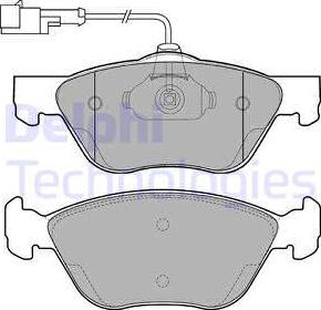 Delphi LP1587 - Kit pastiglie freno, Freno a disco autozon.pro