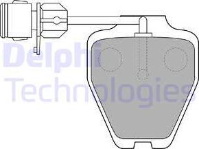 Delphi LP1530 - Kit pastiglie freno, Freno a disco autozon.pro