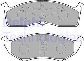 Delphi LP1531 - Kit pastiglie freno, Freno a disco autozon.pro