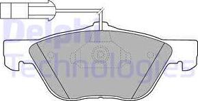 Delphi LP1537 - Kit pastiglie freno, Freno a disco autozon.pro