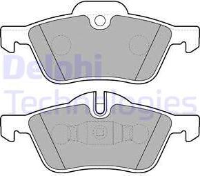 Delphi LP1657-18B1 - Kit pastiglie freno, Freno a disco autozon.pro