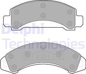 Delphi LP1666 - Kit pastiglie freno, Freno a disco autozon.pro