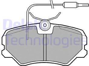 Delphi LP1606 - Kit pastiglie freno, Freno a disco autozon.pro