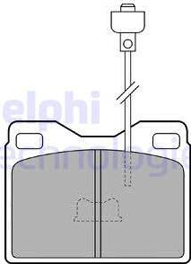 Delphi LP160 - Kit pastiglie freno, Freno a disco autozon.pro