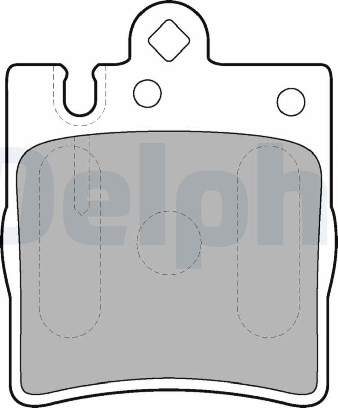 Delphi LP1618-17B1 - Kit pastiglie freno, Freno a disco autozon.pro