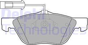 Delphi LP1686 - Kit pastiglie freno, Freno a disco autozon.pro