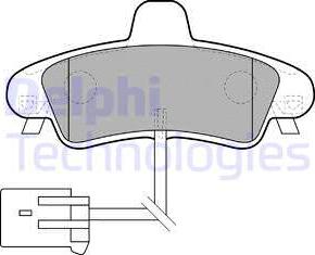 Delphi LP1683 - Kit pastiglie freno, Freno a disco autozon.pro