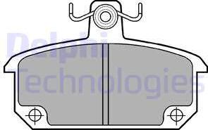 Delphi LP168 - Kit pastiglie freno, Freno a disco autozon.pro