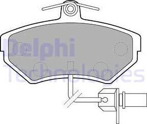 Delphi LP1631 - Kit pastiglie freno, Freno a disco autozon.pro