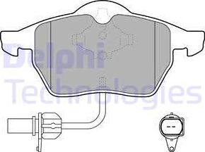 Delphi LP1672 - Kit pastiglie freno, Freno a disco autozon.pro