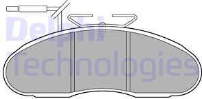 Delphi LP1096 - Kit pastiglie freno, Freno a disco autozon.pro