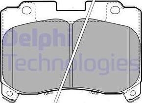 Delphi LP1061 - Kit pastiglie freno, Freno a disco autozon.pro