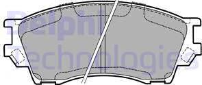 Delphi LP1063 - Kit pastiglie freno, Freno a disco autozon.pro