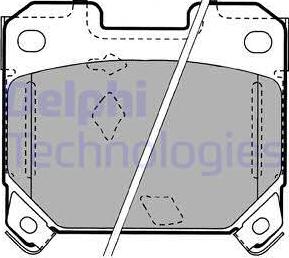 Delphi LP1062 - Kit pastiglie freno, Freno a disco autozon.pro