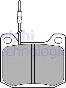 Delphi LP106 - Kit pastiglie freno, Freno a disco autozon.pro