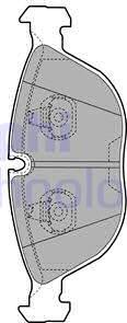 Delphi LP1002-18B1 - Kit pastiglie freno, Freno a disco autozon.pro