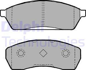 Delphi LP1026 - Kit pastiglie freno, Freno a disco autozon.pro