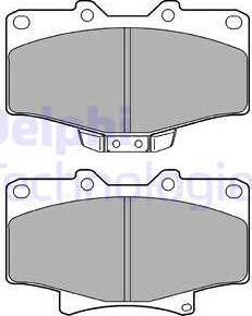 Delphi LP1070 - Kit pastiglie freno, Freno a disco autozon.pro