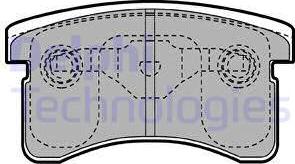 Delphi LP1141 - Kit pastiglie freno, Freno a disco autozon.pro