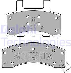 Delphi LP1152 - Kit pastiglie freno, Freno a disco autozon.pro