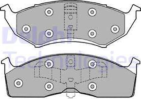 Delphi LP1166 - Kit pastiglie freno, Freno a disco autozon.pro