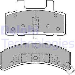 Delphi LP1167 - Kit pastiglie freno, Freno a disco autozon.pro