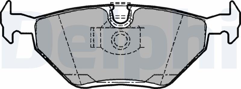 Delphi LP1107-17B1 - Kit pastiglie freno, Freno a disco autozon.pro